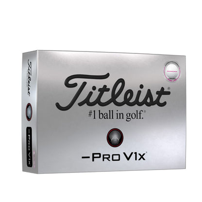 Titleist 2025 Pro V1x Left Dash Performance Align Pink Golf Balls