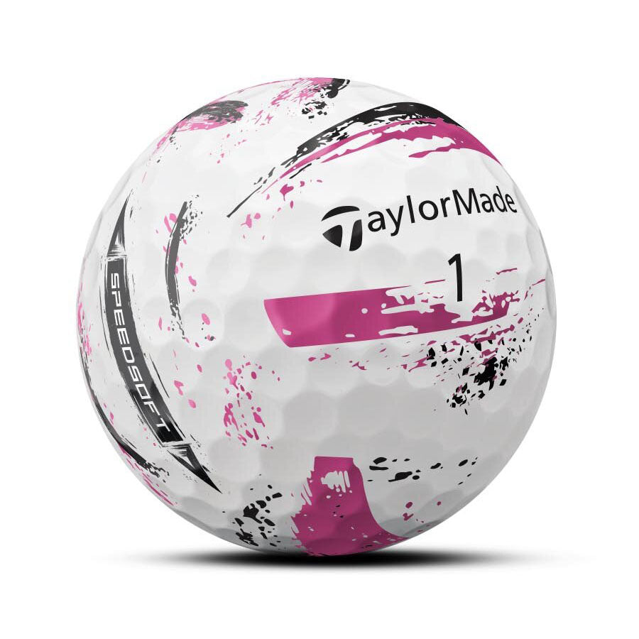 TaylorMade SpeedSoft Ink Pink Golf Balls (2 Dozen)