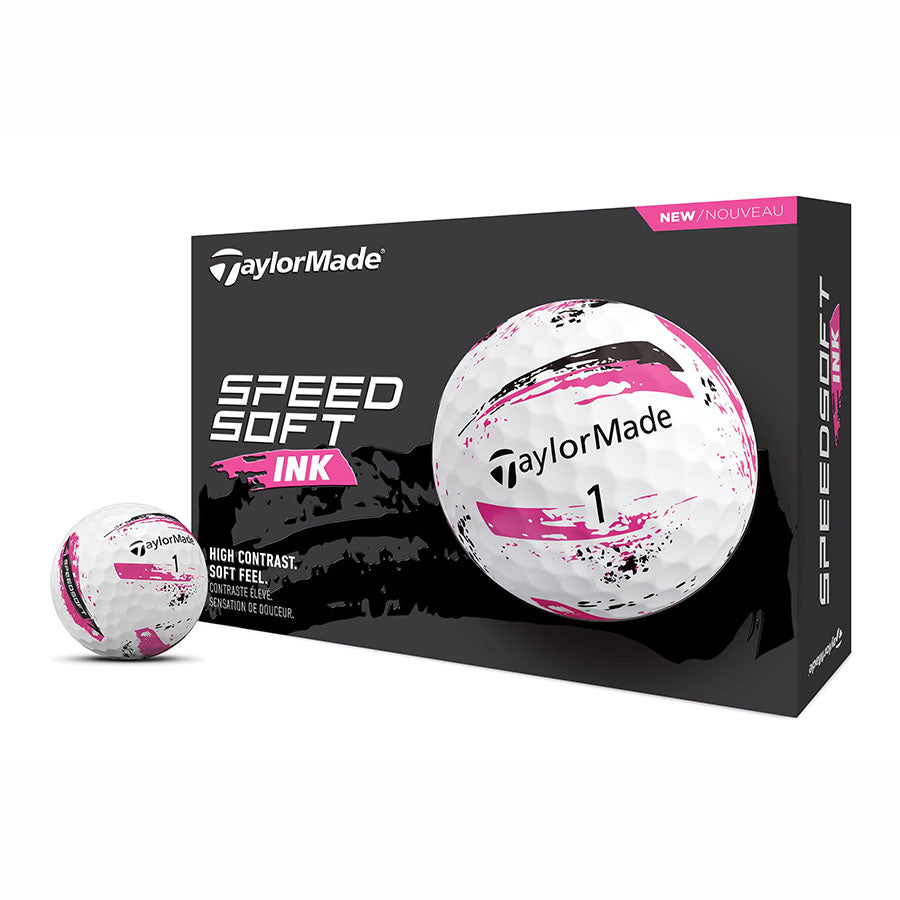 TaylorMade 2024 SpeedSoft Ink Pink Golf Balls (1 Dozen)