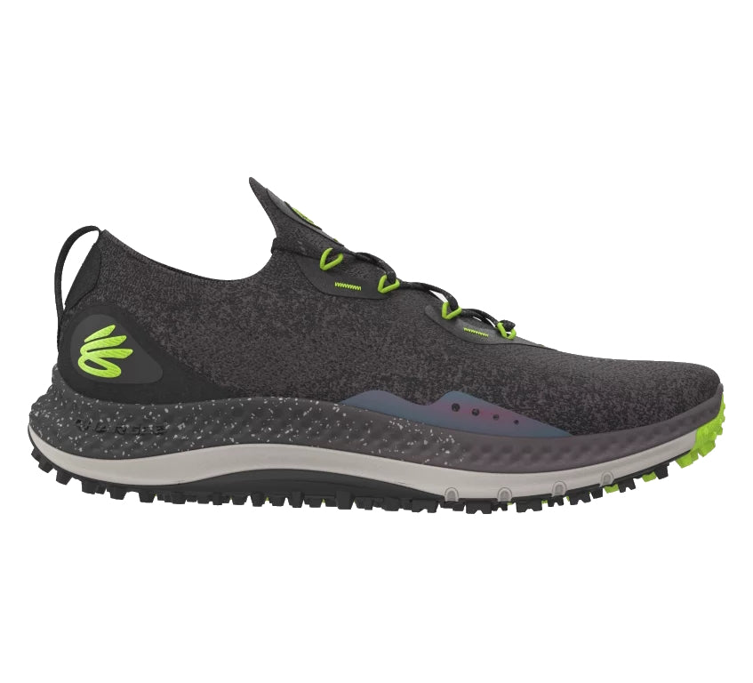 Under Armour Men's UA Charged Curry Spikeless Golf Shoes - Black/Ash/Lime