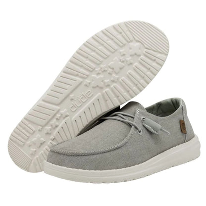 Hey Dude Wendy Chambray Women's Shoes Light Grey