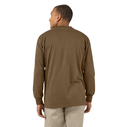 Dickies Men's Heavyweight Heathered Long Sleeve Pocket Tee Relaxed T-Shirt