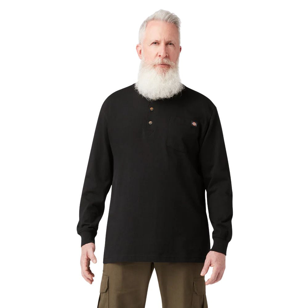 Dickies Men's Heavyweight Long Sleeve Henley T-Shirt