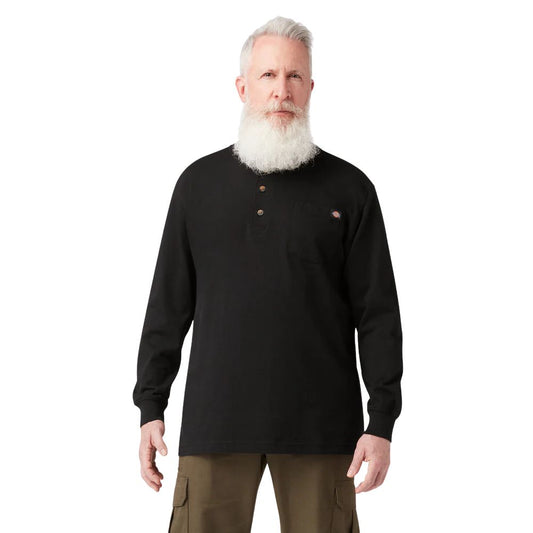 Dickies Men's Heavyweight Long Sleeve Henley T-Shirt