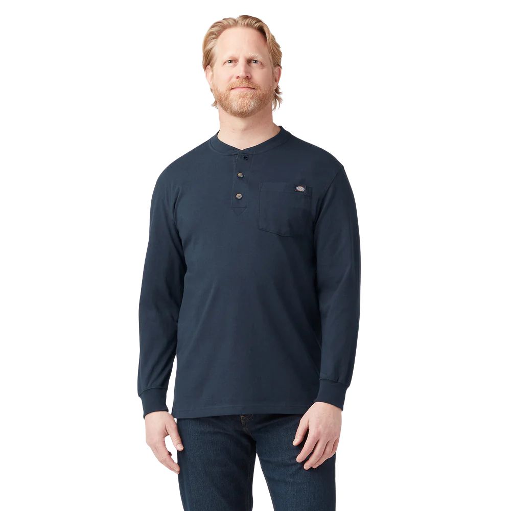 Dickies Men's Heavyweight Long Sleeve Henley T-Shirt