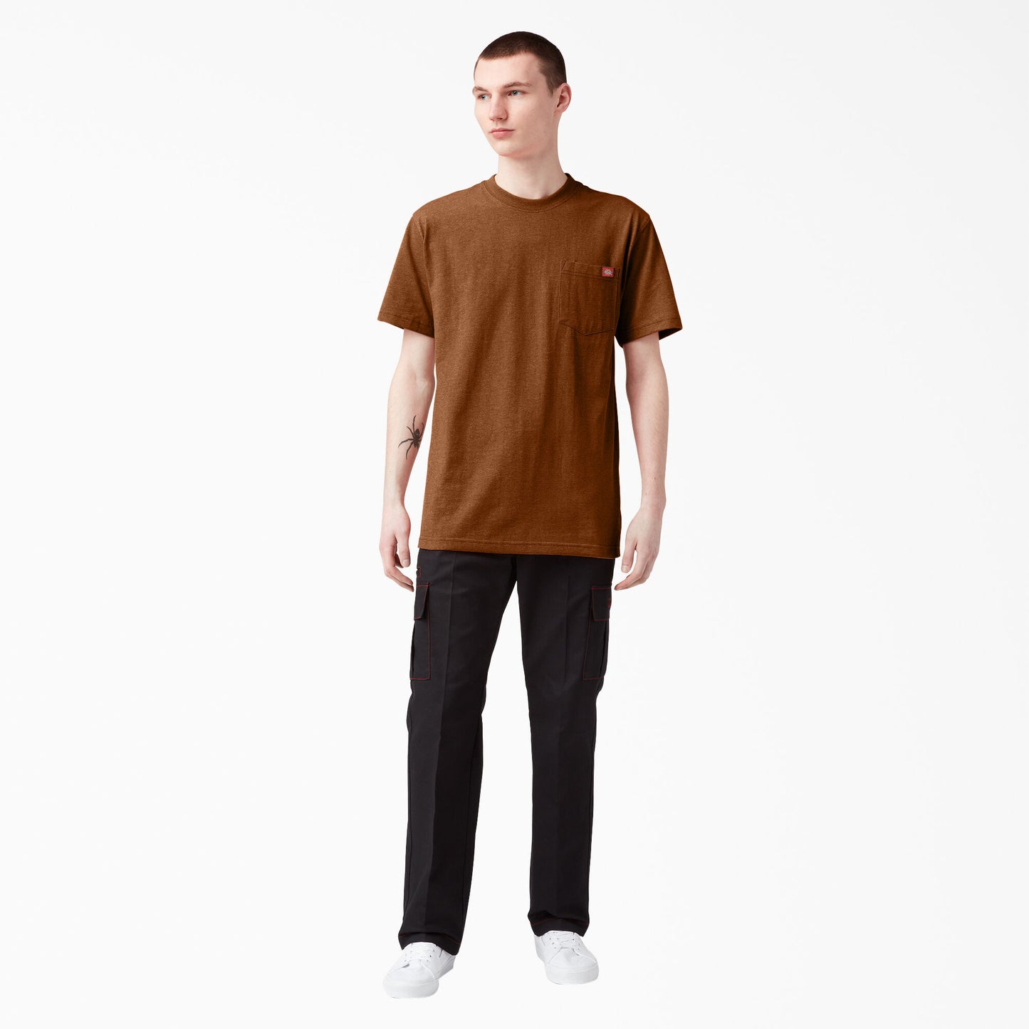 Dickies Men's Heavyweight Heathered Short Sleeve Pocket Tee Relaxed T-Shirt